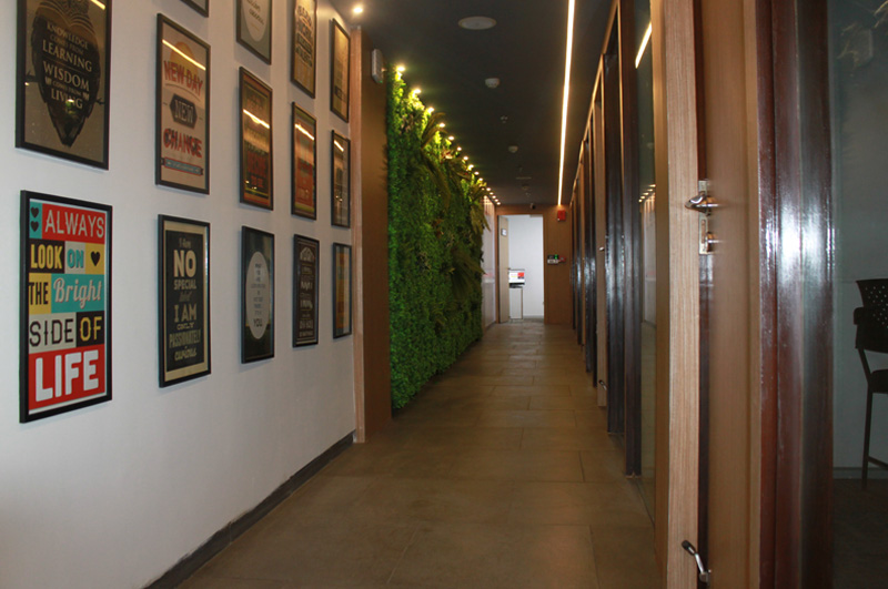 Green wall corridor