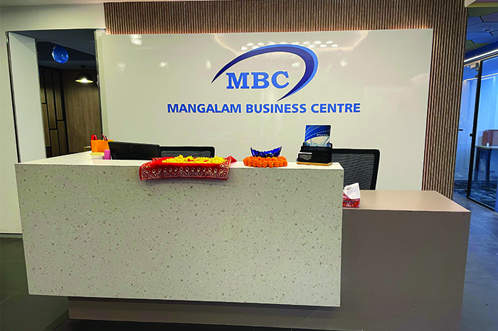 Reception at Mangalam Business Centre